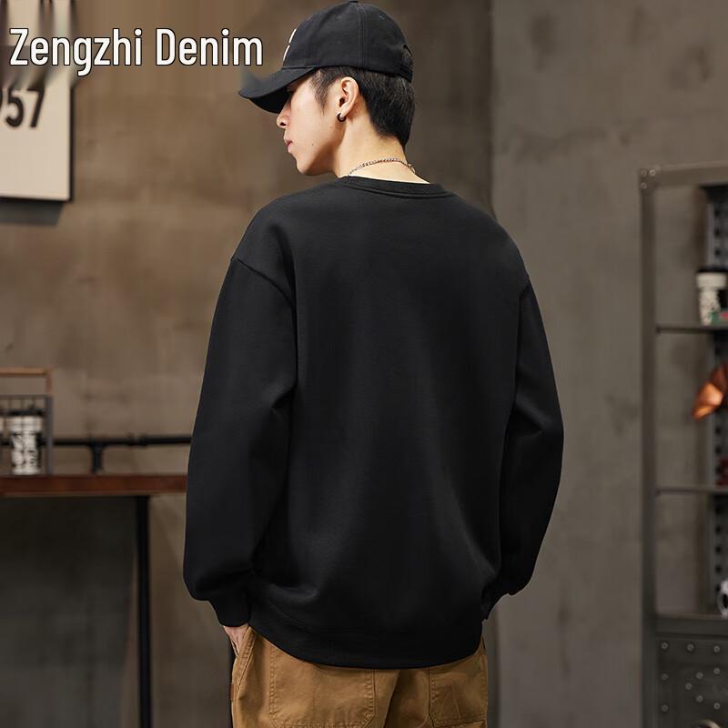 Zengzhi Unisex Letter Print Loose Fit Sweatshirt