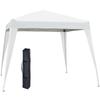 Folding Pavilion 2.4x2.4m Folding Tent With UV Protection Party Tent Including Carry Bag For Garden Balcony Steel White
