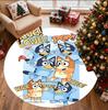 Bluey Pattern Round Rug, Indoor/Outdoor Mat, for Picnic, Gameroom, Bedroom, Office, Living Room, Home Decor Carpet, Birthday Gift