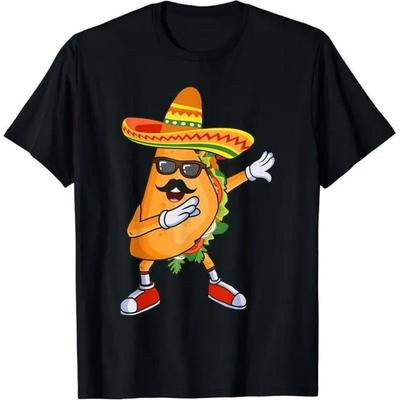Gildan Dabbing Taco T-Shirt, Funny Cinco De Mayo Shirt, Mexican Party Tee Unisex T-Shirt