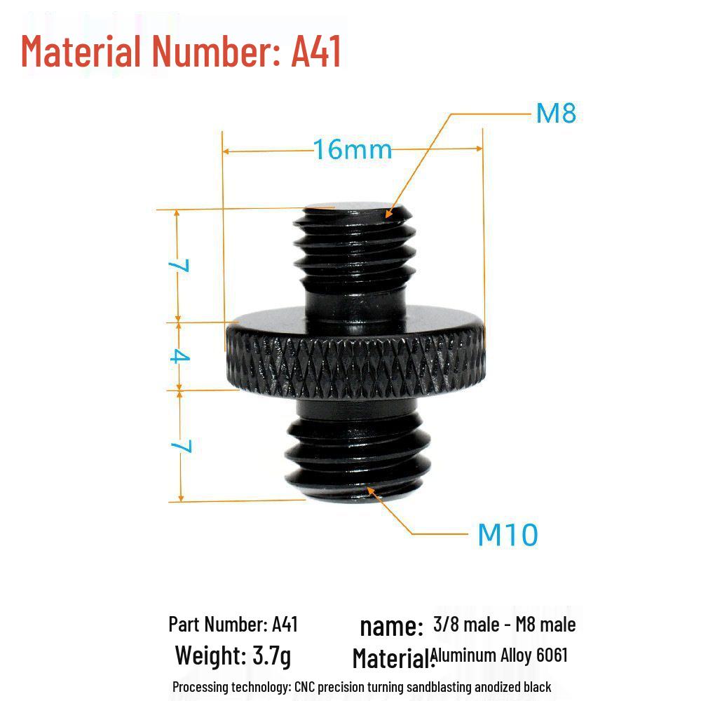 1/4 to 3/8 M4 M5 M6 M8 Screw Adapter for Tripod, Pan/Tilt Camera, Hot Shoe Mount & Light Stand