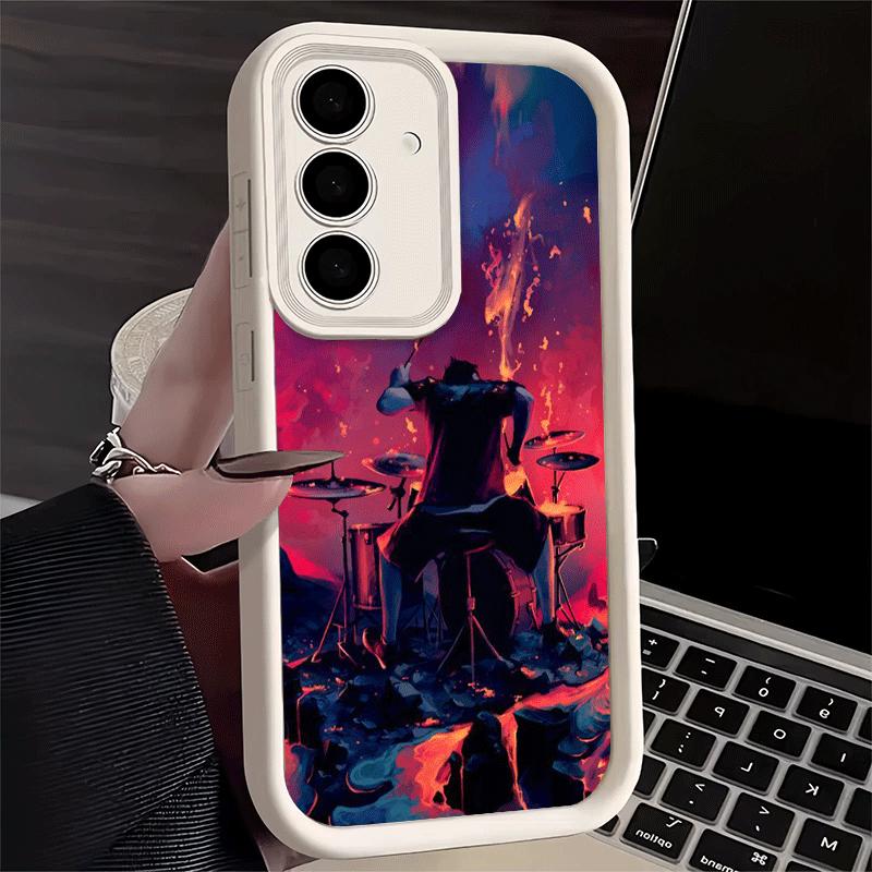 Drum Set Rock Music Soft Phone Case for Samsung Galaxy S26 Ultra S25 Edge S24 S23 S22 Plus S21 S20 FE 5G Shell Silicone Funda