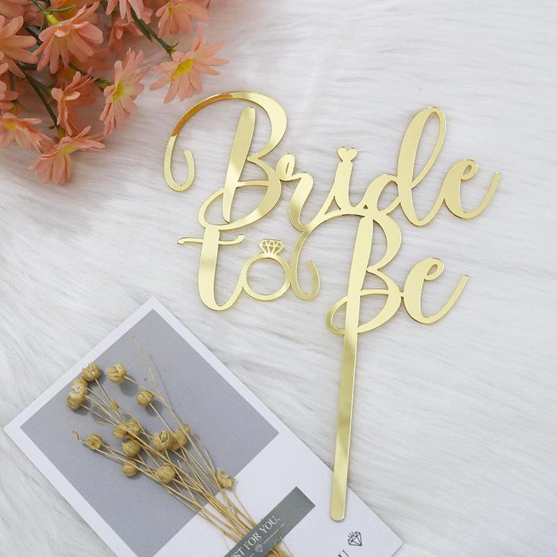Silvery Glitter 'Bride To Be' Cake Topper - Perfect For Bridal Showers, Engagements & Bachelorette Parties