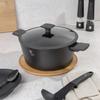 Garnek Tytanowy Z Pokrywką 28cm 6.1L BERLINGER HAUS Antracit BH-8132