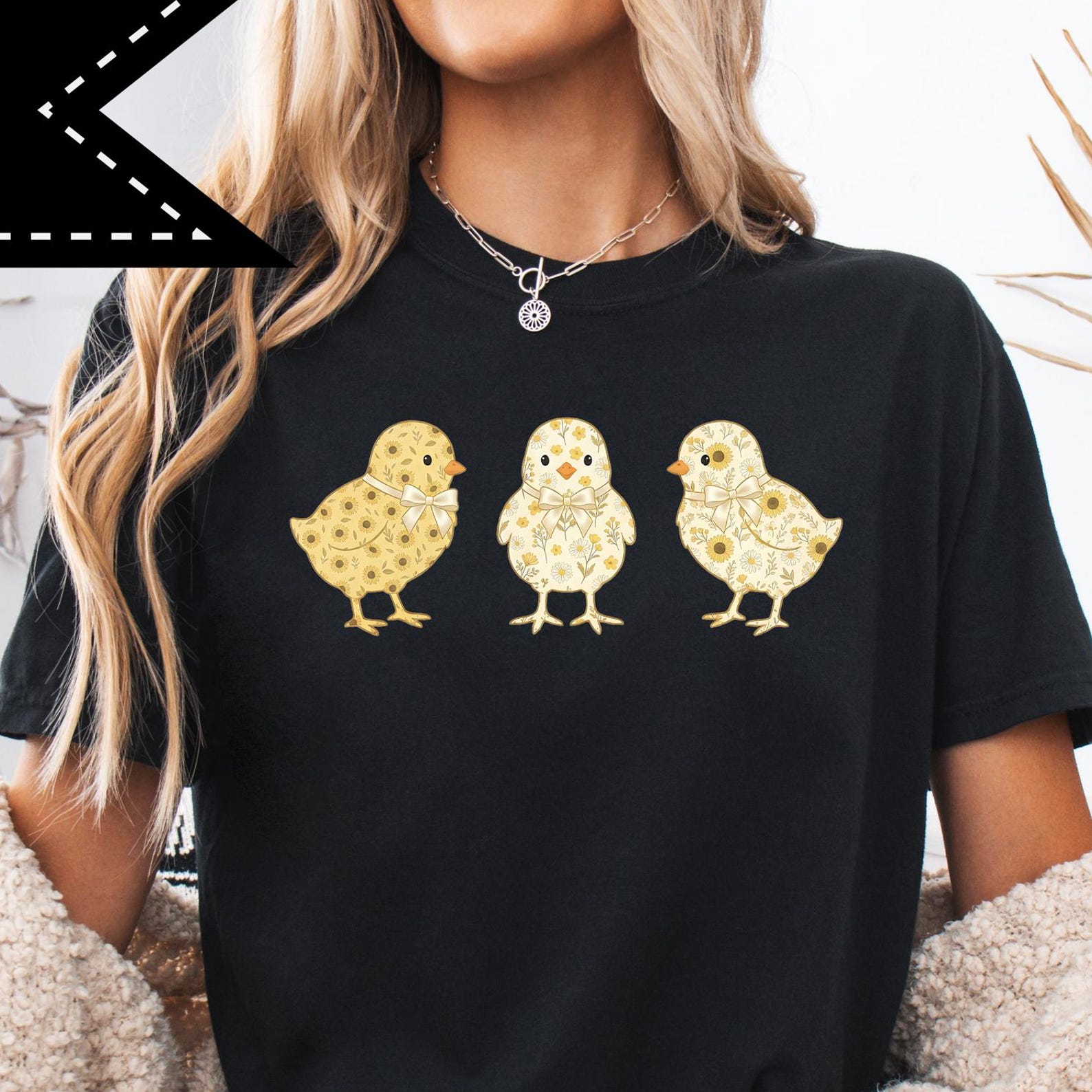 Easter Chicks Tee, Spring Farmhouse Apparel, Cute Easter Shirt for Women, Happy Easter Day T-Shirt 3XL
