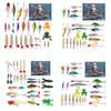 24Pcs Fishing Tackle Advent Calendar Fishing Lure Swimbaits Artificial Hard Baits Christmas Gift for Dad & Fishing Lover