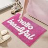 "Creative Imitation Cashmere Absorbent Floor Mats for Bathroom & Entrance - Easy Care"