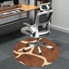 1pc Giraffe Safari Office Round Area Rug, Indoor Mat Suitable ForOffice, Under Office Chairs Bedroom Living Room Home Decor D021