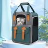 Pet Cat Backpack Carrier Large Capacity Double Shoulder Space Capsule Canvas Breathable Bag 5028