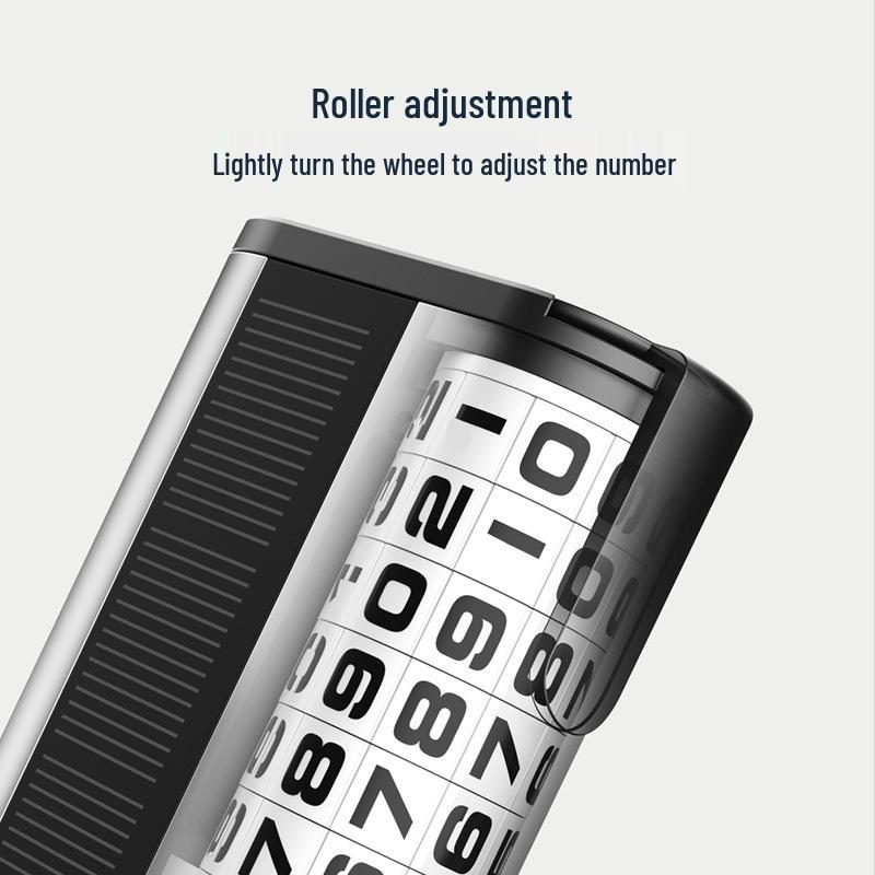 Solar-Powered Temporary Car Parking Number Plate with Hidden Phone Number