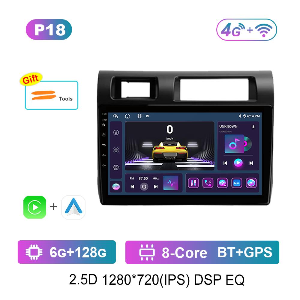 Video Multimedia Player for Toyota Land Cruiser LC 70 Series 2007 - 2020 Android Car WiFi+4G GPS IPS Screen Head Unit DSP Stereo