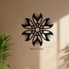 Tribal Flower Metal Wall Art Exotic Rust Resistant Iron Decor for Bedroom Garden Fence New Year Easter Gift Unique Cultural Farmhouse Hanging Ornament