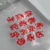 50Pcs Mini Chinese Big Red Flatback Diamonds Star Square Glass Nail Art Rhinestones Decorations Manicure Glitter Ornaments
