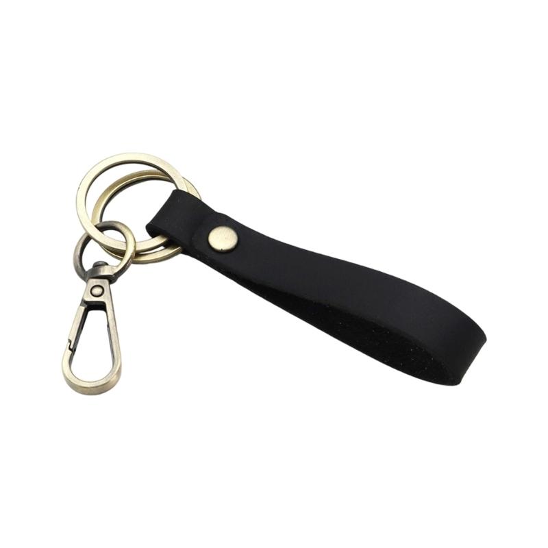 Versatile Leather Keychain with Reinforced Loop All Day Comfort Carry Light Key Holder for Formal Casual Occasions