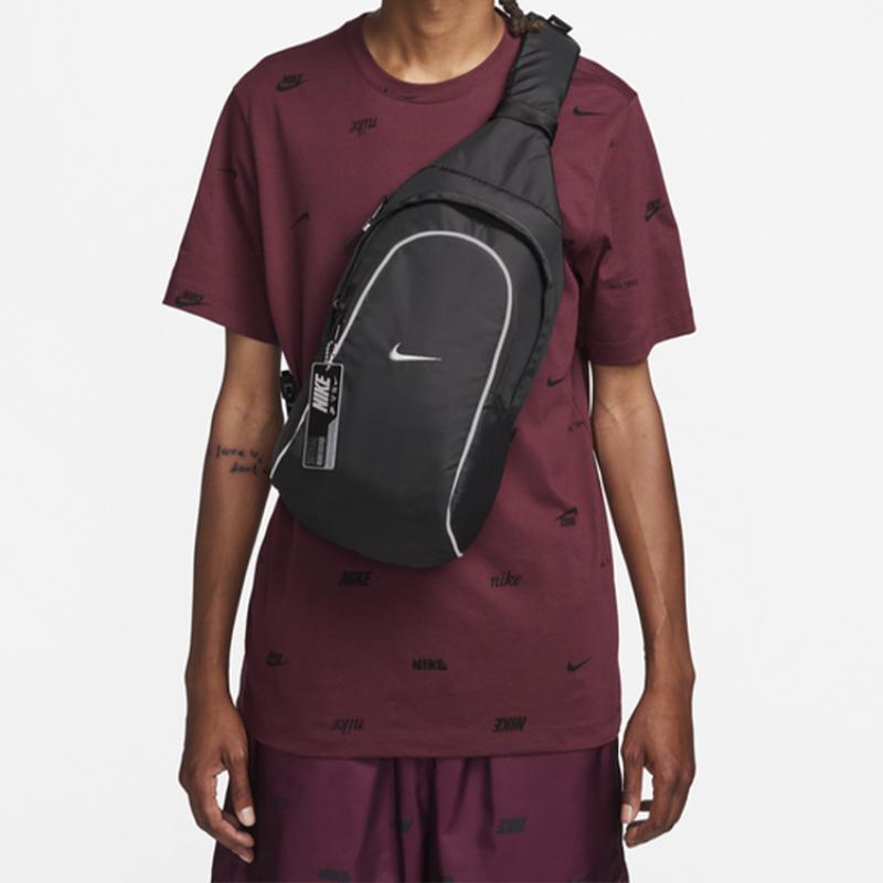 Nike Sportswear Essentials Series Nylon With Polyester Sling Bag Regular Unisex Black Casual FB2851-010