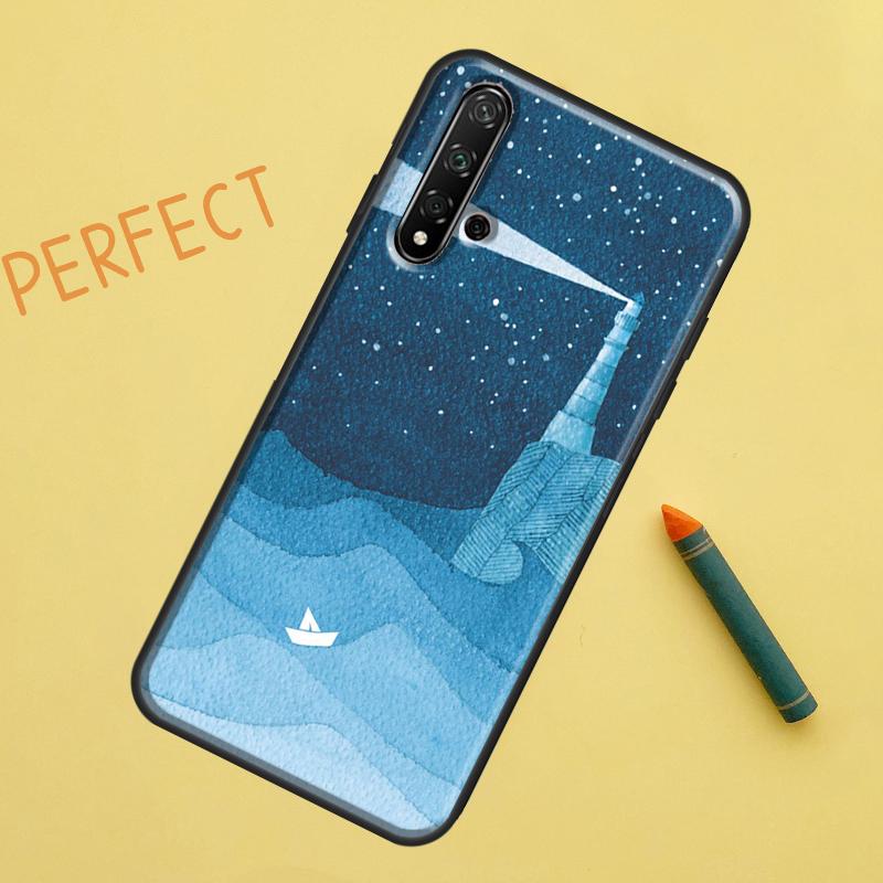 Lighthouse Case For Huawei Nova Y90 Y70 Y61 Y60 9 10 SE Nova 5T 11i 8i 7i 3i P20 P40 P30 Lite P60 Pro