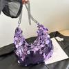 Sequined Crescent Bag Personality Trend 2025 New Fashion Summer Large Capacity Chain One Shoulder Crossbody Dumpling Bag