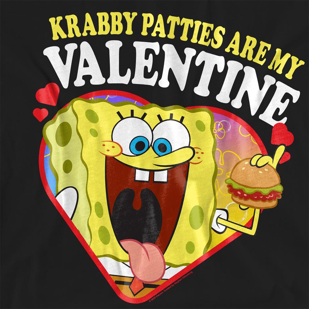 Svampebob Fyrkantströja för Damer/Tjejer med Krabburgare Är Min Alla Hjärtans Dag