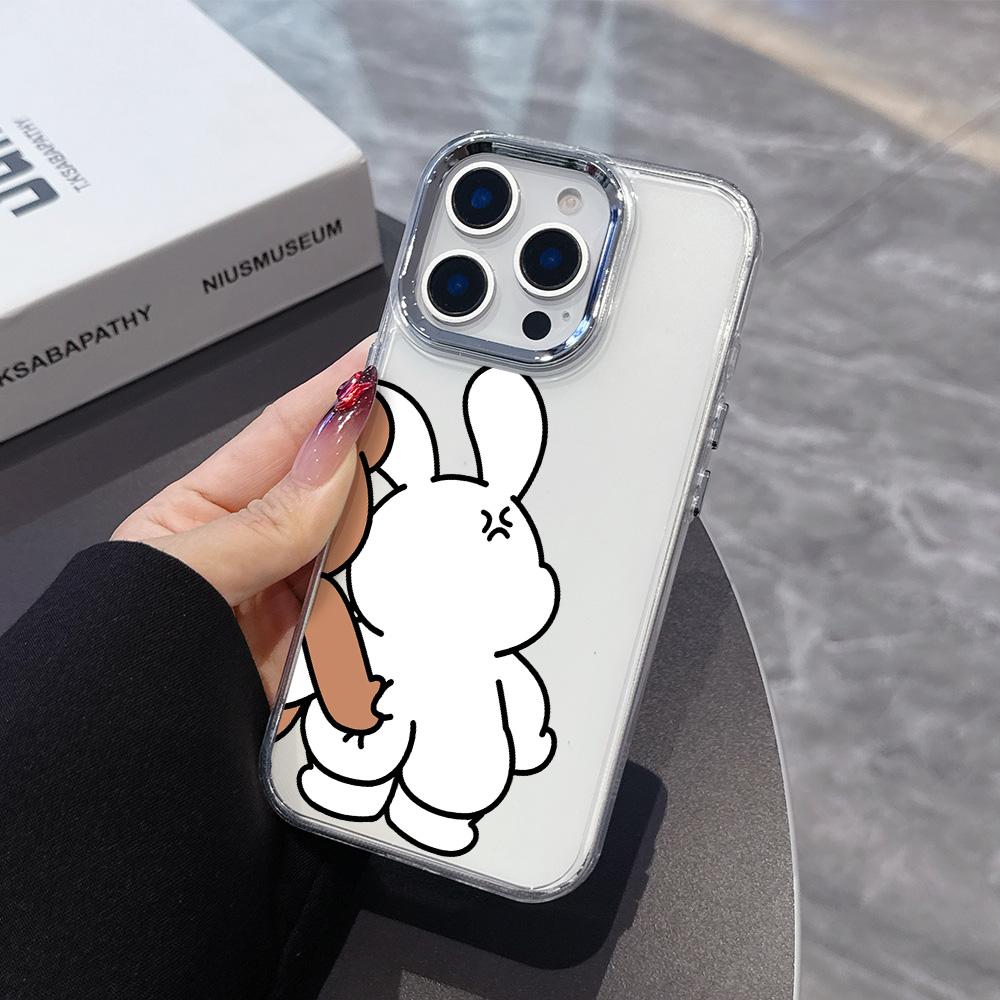 

HOT Cartoon Funny Bear Couple Phone Case for Xiaomi Redmi Note A5 A3 15 14 13 14c 12 11 10 9 Pro Plus 4G 5G Transparent Cover Redmi Note 10 4G
