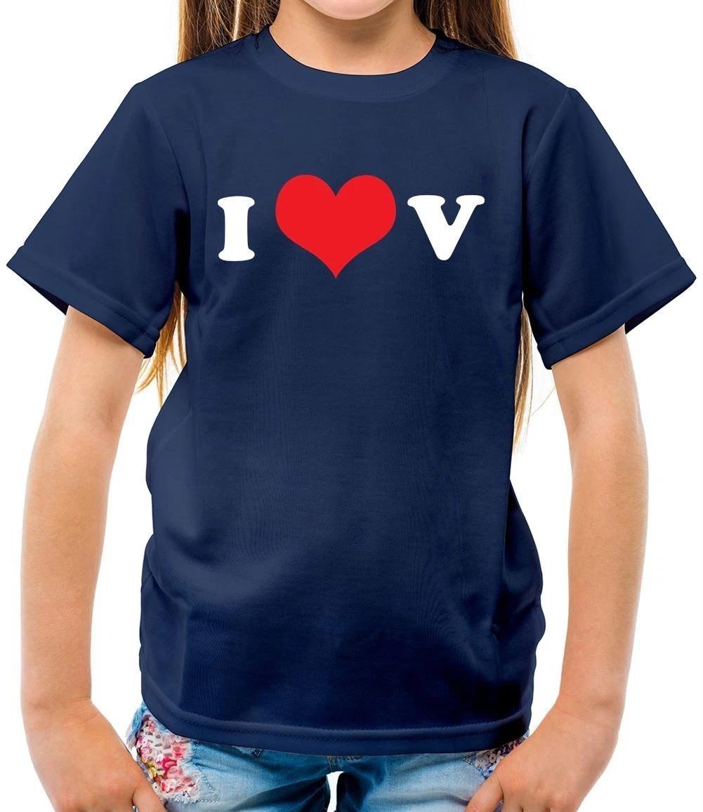 Kids dressdown t-shirt cotton 100% short sleeves round neck I love V 100