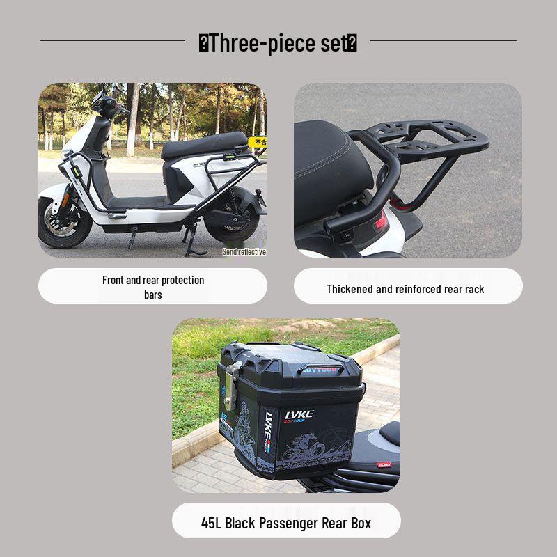 Ninebot Electric Scooter Crash Bars: Anti-fall Thickened Bumper, Backrest, Rear Luggage Rack Cover