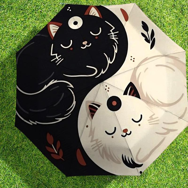 Yin Yang Cats: A Unique and Adorable Umbrella Design   Perfect for Outdoor Adventures, Travel Accessories, and Gift Ideas 120