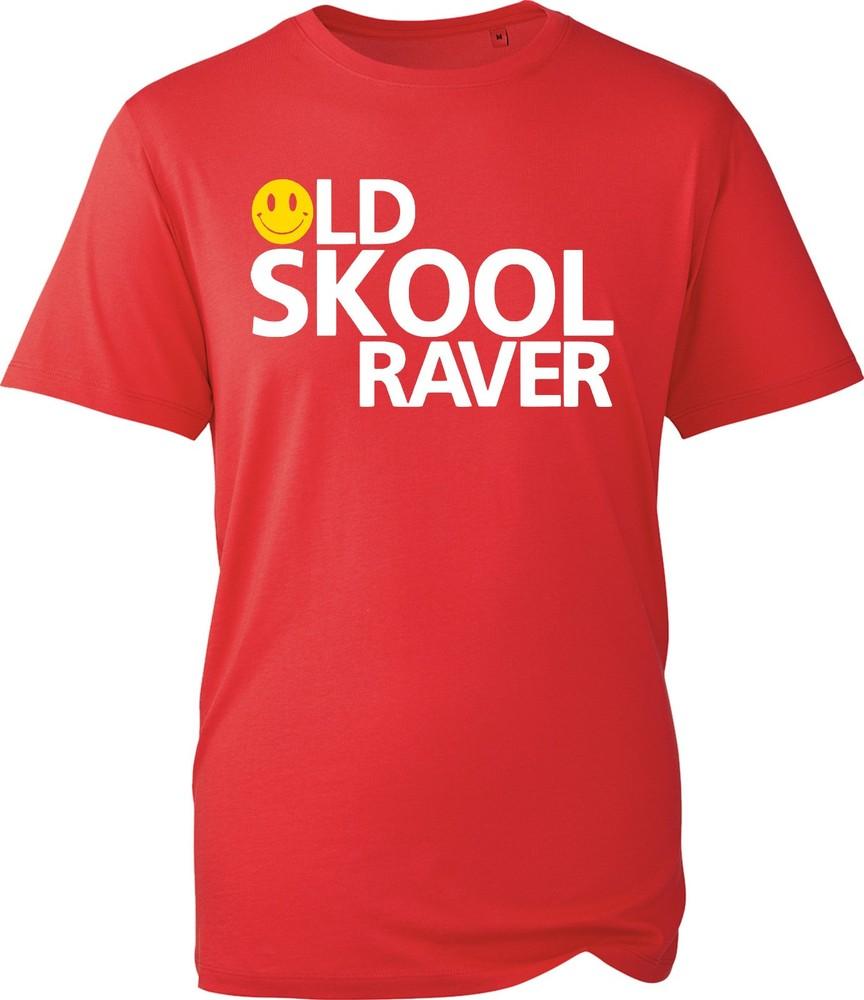 Old Skool Raver Unisexs Dj Rave Retro Dance Festival Clubbing Acid House Tshirt S