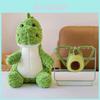 Cute Green Plush Avocado Backpack Toy For Kids Soft And Fluffy Dinosaur Stuffed Animal Pillow