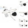 Fashion Metal Women Waist Chain With Detachable Heart Shaped Bag Pendant For Outdoor Wear