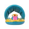 Detachable Inflatable Sunshade Swimming Pool Ring Float Boat Seat Baby Kids Toddler Raft