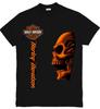 Grafické unisex tričko inspirované Harley-Davidsonem Grafika s orlem a lebkou S-3XL