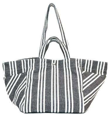 Dot and Stripe Monopia Multi-Stripe 2-Way Tote Bag, DS-14101, Women's, Black