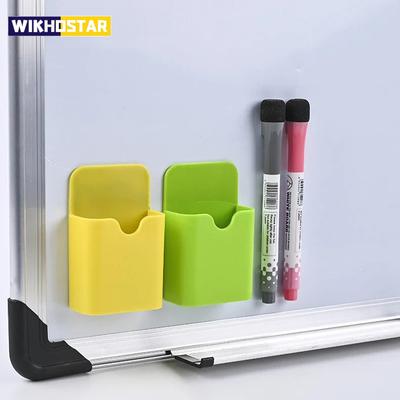 1PC Stiftbox Lehr-Whiteboard Magnetische Aufbewahrung Bleistiftbox Kreidebox Tafel Radiergummibox Magnetische Saugnapf-Hängebox aus Kunststoff