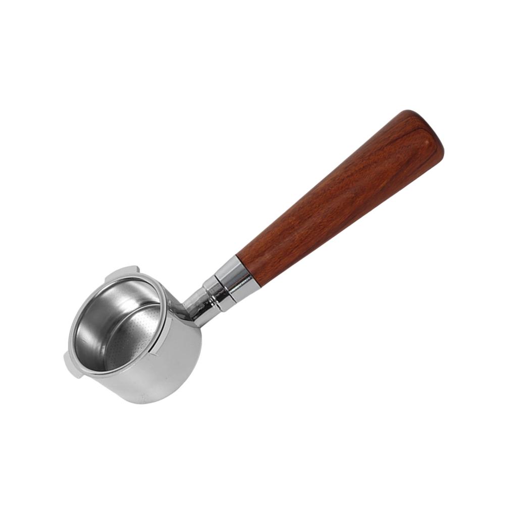 Alloy and Wood Handle Naked Portafilter Reliable 51mm Bottomless Portafilter Coffee Brewing Tools for Consistent Crema