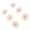 6pcs Flatback Fabric Flowers Cream-Coloured Hand Crafted Flowers  Party Decorations