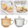 Taza de Vidrio para Desayuno Avena Leche Infusiones Tazas de Té Transparentes Vidrio de Borosilicato Bebidas Calientes/Frías Vasos de Cóctel Café