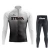 Men Women Cycling Jersey Set Long Sleeve Quick Dry Mountain Bike Riding Apparel Sportswear