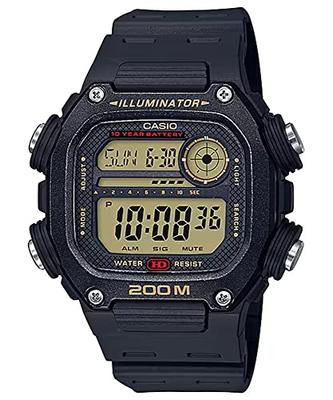 Orologio Digitale Standard DW-291H-9AV da Uomo Nero con Display LCD Dorato, Modello Estero [Importazione Parallela]