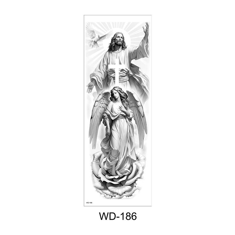 Long Flower Full Arm Waterproof Temporary Tattoo Stickers