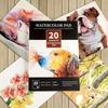 300g A4 20-seitig Klebegebunden Grobkörnig & Feinkörnig Holzschliff Aquarell Aquarellpigment Spezialmalpapier