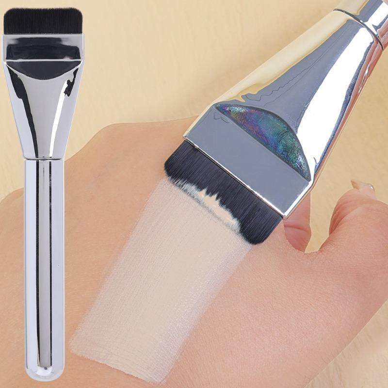 Aluminum Tube Ultra-Thin Foundation Brush,Apply makeup quickly and evenly,come with protected bag