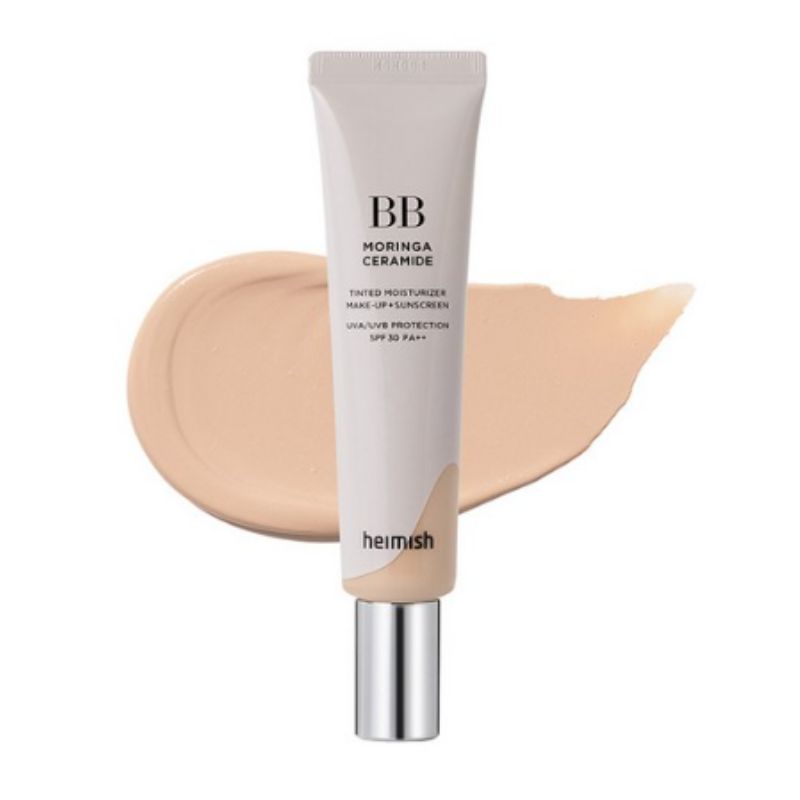 heimish Moringa Ceramide BB Cream SPF30 PA++ 30ml Hydrating Korean Foundation Natural Coverage Makeup