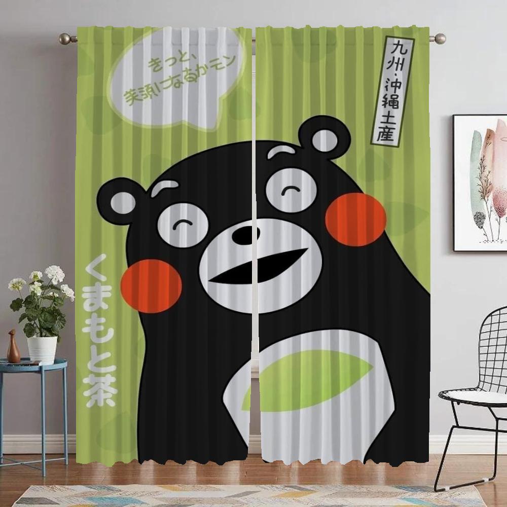 Kumamon Tulle for Bedroom Kitchen Curtains for Camera Curtains Child Room Shades Blackout Curtain Halloween Decoration Partition