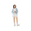 Li Ning X Disney Collaboration Sampu Rabbit All Over Print Loose Sports Hoodie Women outerwear Cloud-Blue AFDU806-1