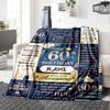 Happy 60Th Birthday Celebration Personalized Name Blankets Throws Suitable For Outdoor Use Camping Picnics Travel Sofas Pets Offices And Birthday