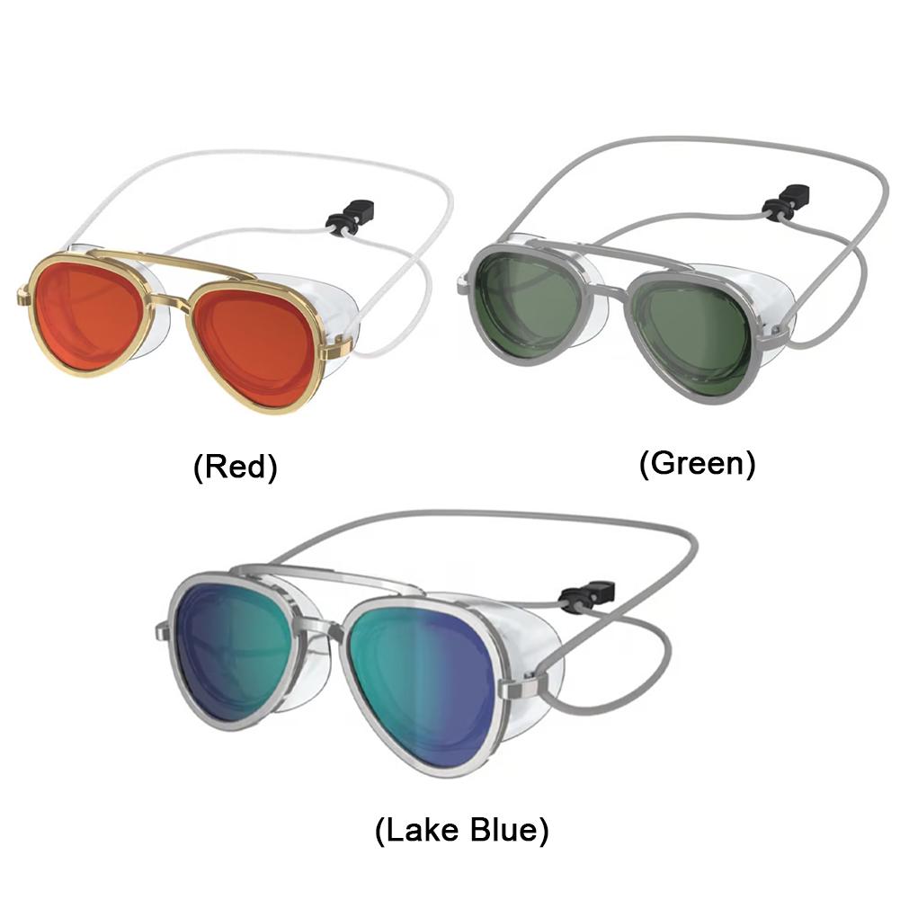 Full-View Swim Goggle Leak Proof Anti-Fog Swimming Goggle Adjustable Retro Swimming Goggles for Swimming Pool Diving Seaside