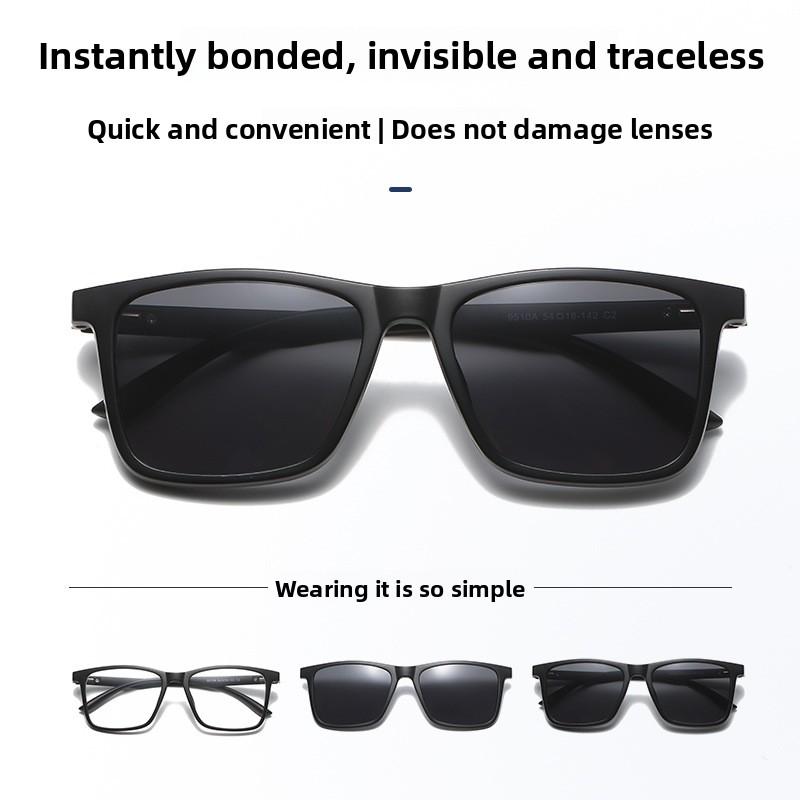 6 In 1 New Magnetic Colorful Clip-On Polarized Sunglasses Driving Night Vision Glasses Clip-On Sunglasses Myopia Frame