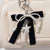 Handmade Cute Bow Keychains with Star & Heart Pendants - Fabric Bag Charms