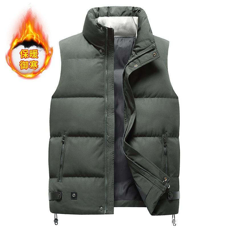 Feather Rong Cotton Vest Men Wish European and American Sleeveless Vest Couple Thickened Warm Jacket Vest
