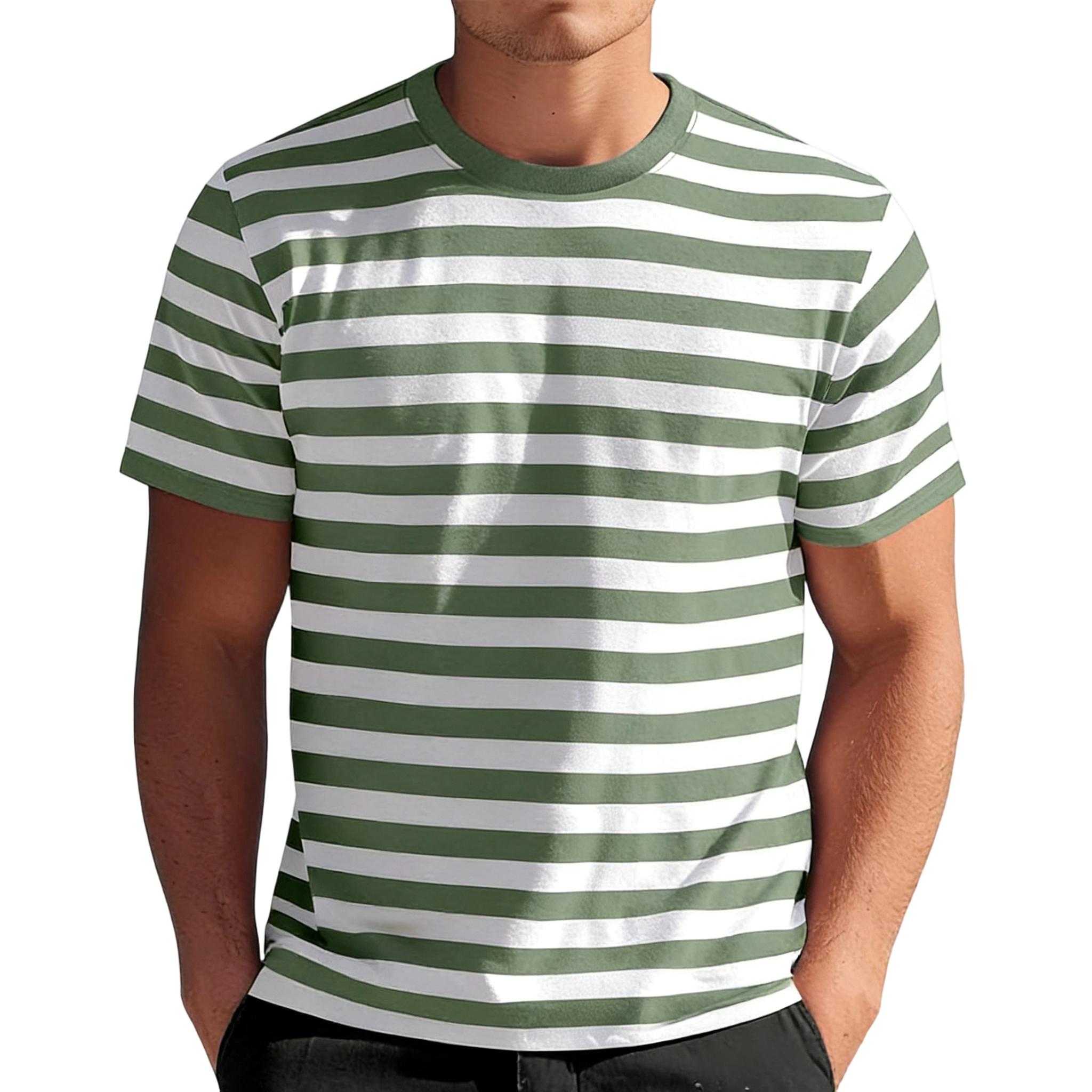 Miss Beauty26 Trendy heren T-shirt met ronde hals en print, korte mouwen XL